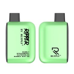RUFPUF Ripper Disposable Vape - Bubbly Strawberry Watermelon Bubble Gum Ice 50mg (6000 Puffs)