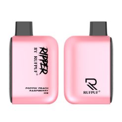 RUFPUF Ripper Disposable Vape - Poppin Peach Raspberry Ice 50mg (6000 Puffs)