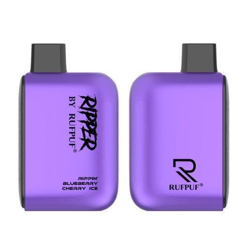 RUFPUF Ripper Disposable Vape - Rippin Blueberry Cherry Ice 50mg (6000 Puffs)