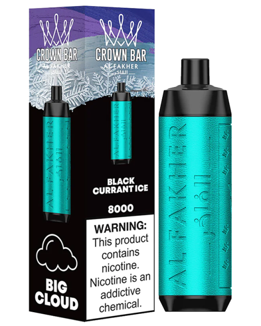 Al Fakher Crown Bar - Blackcurrant Ice 5mg (8000Puffs)